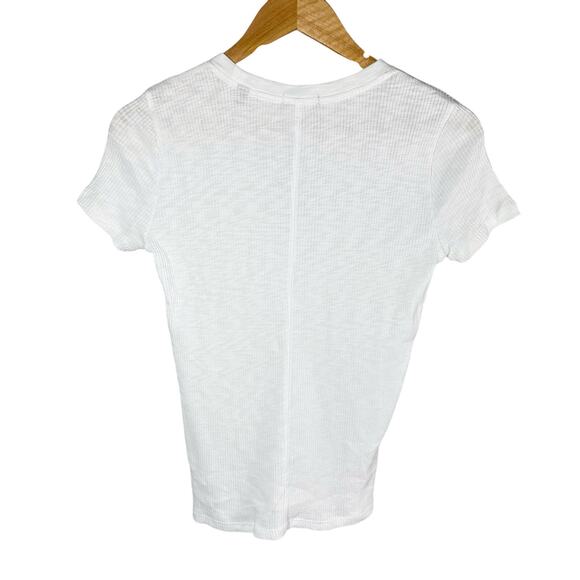 ATM Anthony Thomas Melillo  Rib Knit Short Sleeve White Size Small - Picture 2 of 11